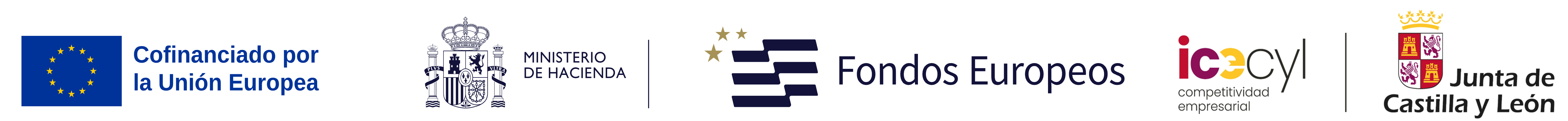 Cofinanciado por la Unión Europea · Ministerio de Hacienda · Fondos Europeos · ICECYL · Junta de Castilla y León